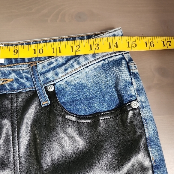 REVOLVE JONATHAN SIMKHAI STANDARD The River faux leather straight leg jeans - Picture 12 of 14